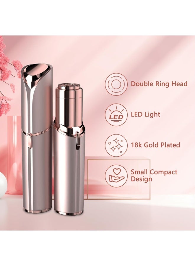 إزالة شعر الوجه للنساء - كما تظهر على التلفزيون حلاقة الوجه غير المؤلمة - جهاز إزالة الشعر الكهربائي لشفاه الوجه الخوخ مع الضوء - Image 3